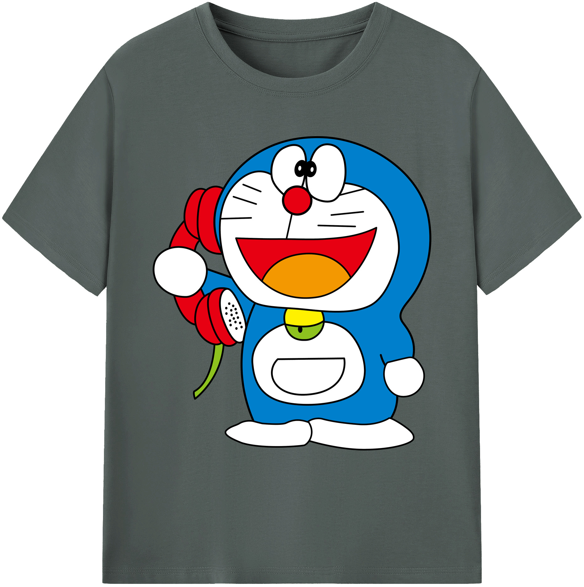 （画像用） ドラえもん Doraemon 綿100％ メンズ半袖Tシャツ｜肌触りやわらか＆通気性
